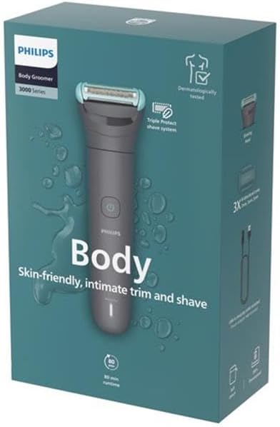 Aparador de Corpo Philips Bodygroom BG3485/15 com 3 Pentes de 2-5mm, 100% Impermeável e Bateria Recarregável - Imagem 7