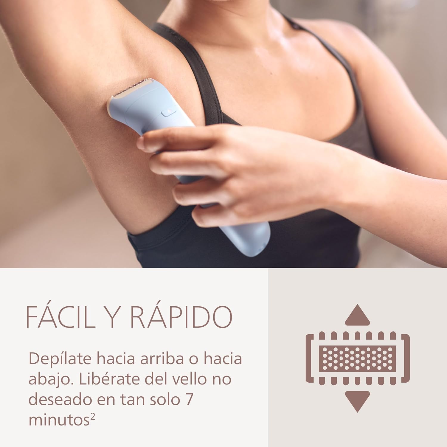 Depiladora Feminina Philips Lady Shaver Series 6000 BRL127/00 Wet & Dry 4 Acessórios Autonomia 80min Branca - Imagem 3
