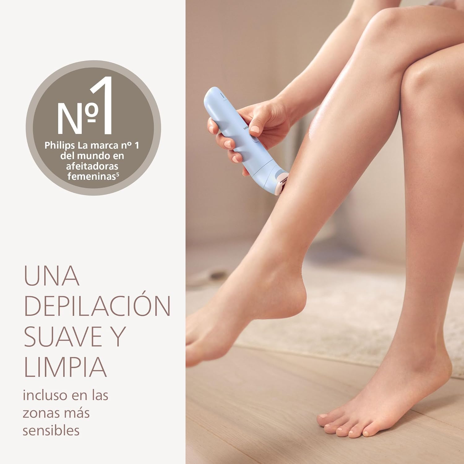 Depiladora Feminina Philips Lady Shaver Series 6000 BRL127/00 Wet & Dry 4 Acessórios Autonomia 80min Branca - Imagem 4