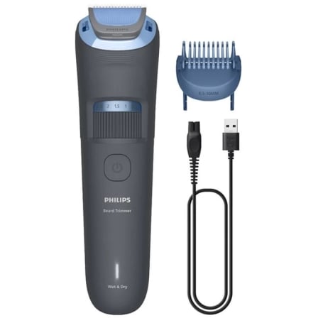 Aparador de Barba Philips Beardtrimmer Series 3000 BT3617/15 20 Posições 0.5mm 60 min Autonomia