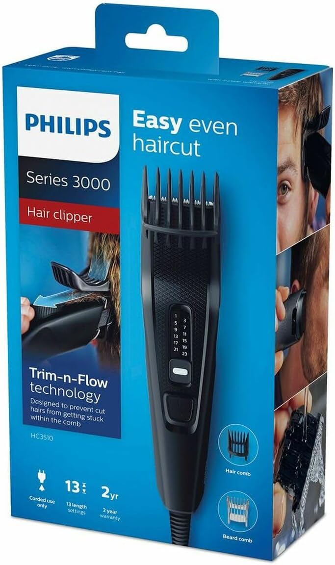 Máquina de Cortar Cabelo Philips Hairclipper Series 3000 HC3510/15 com Cabo, 2 Acessórios - Imagem 4