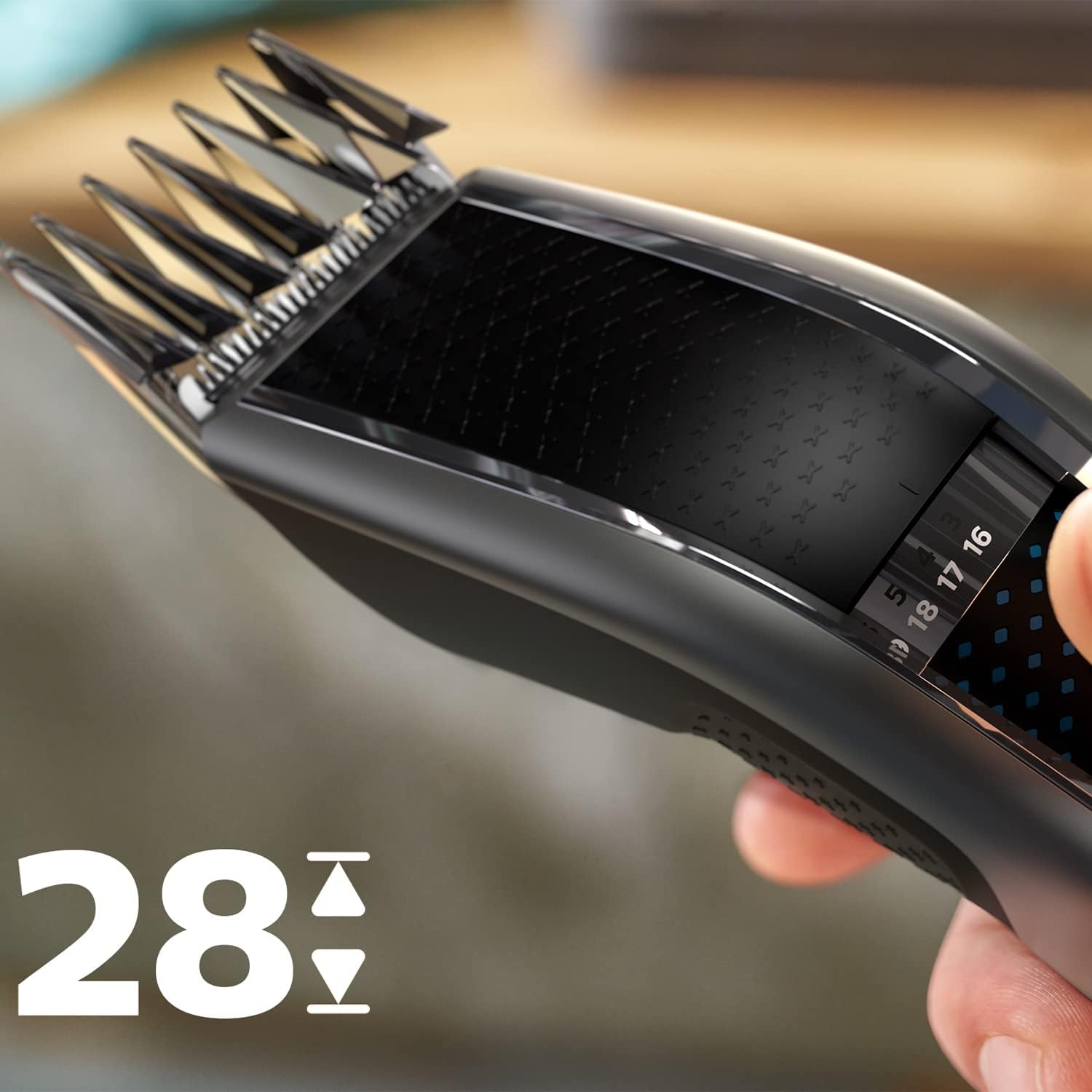 Máquina de Cortar Cabelo Philips Hairclipper Series 5000 HC5650/15 28 Ajustes Autonomia 90min Lavável - Imagem 6