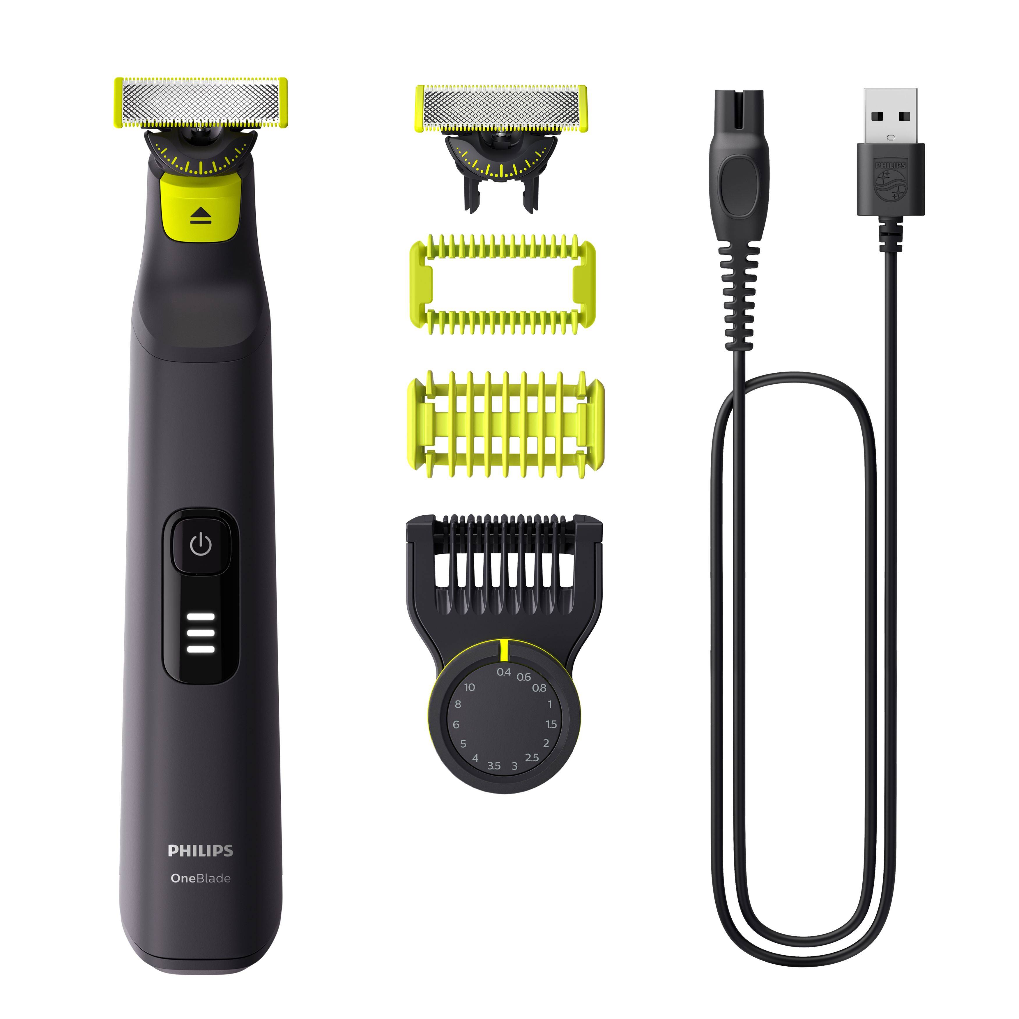 Aparador de Barba e Corpo Philips OneBlade Pro 360 QP6542/15 14 Comprimentos Autonomia 90 min Recarregável