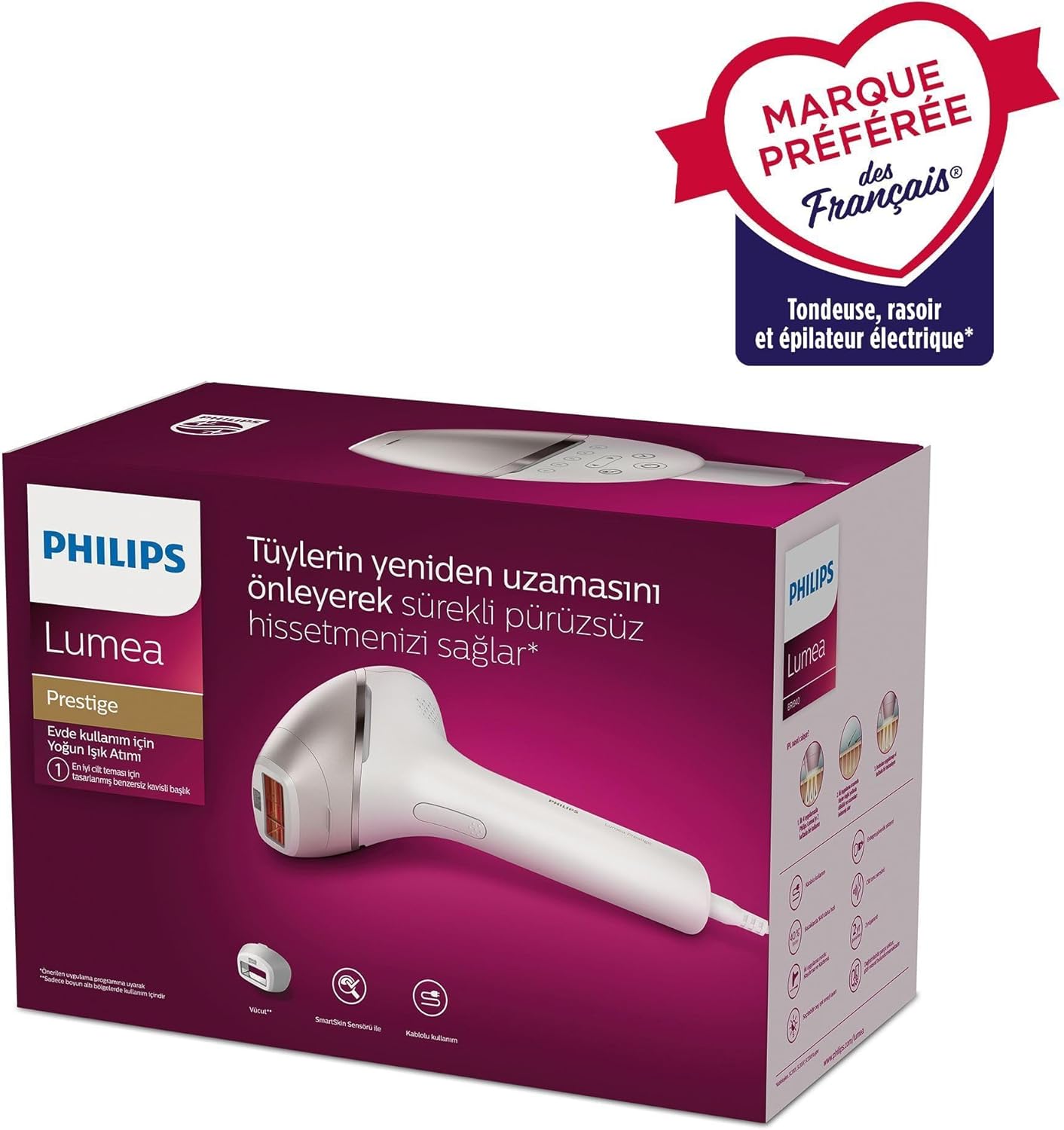 Depiladora IPL Philips Lumea Série 8000 Prestige com Fio e 3 Acessórios - Imagem 6