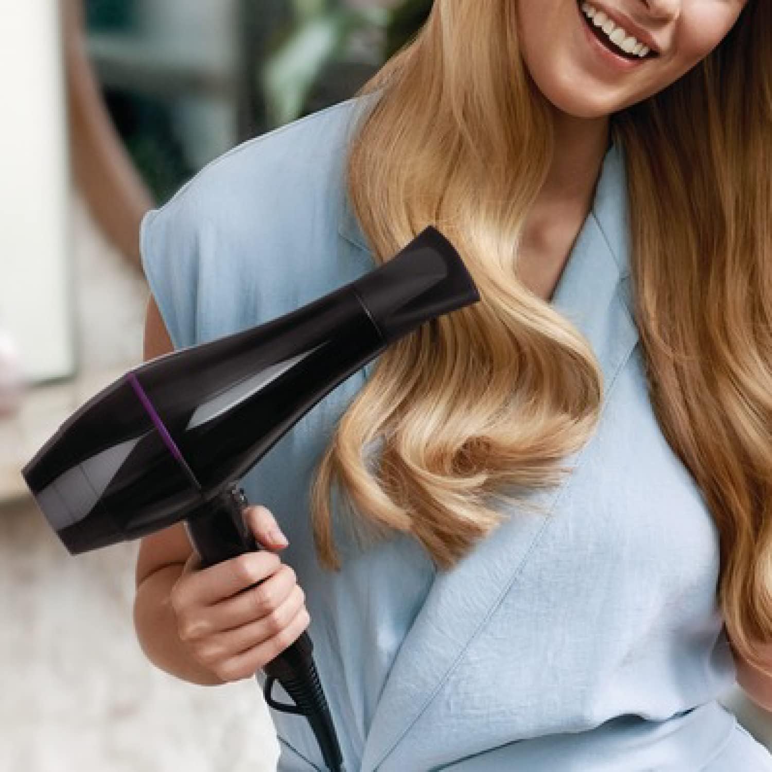 Secador de Cabelo Philips DryCare Pro BHD274 2200W Motor AC Iónico Preto e Violeta - Imagem 5