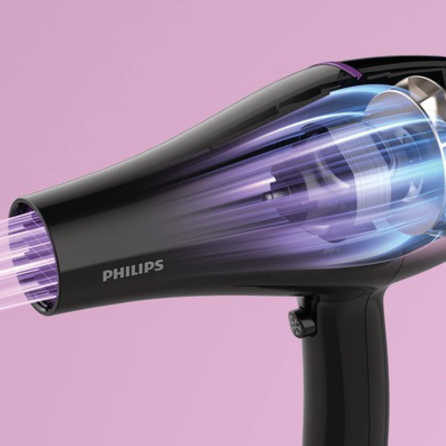 Secador de Cabelo Philips DryCare Pro BHD274 2200W Motor AC Iónico Preto e Violeta - Imagem 3