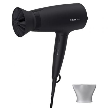Secador de Cabelo Philips 3000 Series BHD308/10 1600W Pega Dobrável ThermoProtect Preto