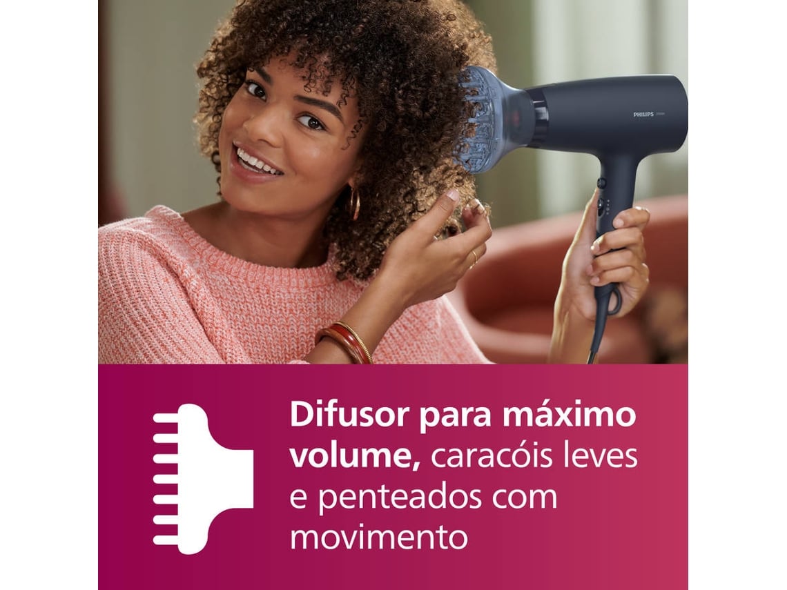 Secador Philips Série 3000 BHD360/ 2100W/ Iónico/ Azul/ 3 Acessórios - Imagem 5