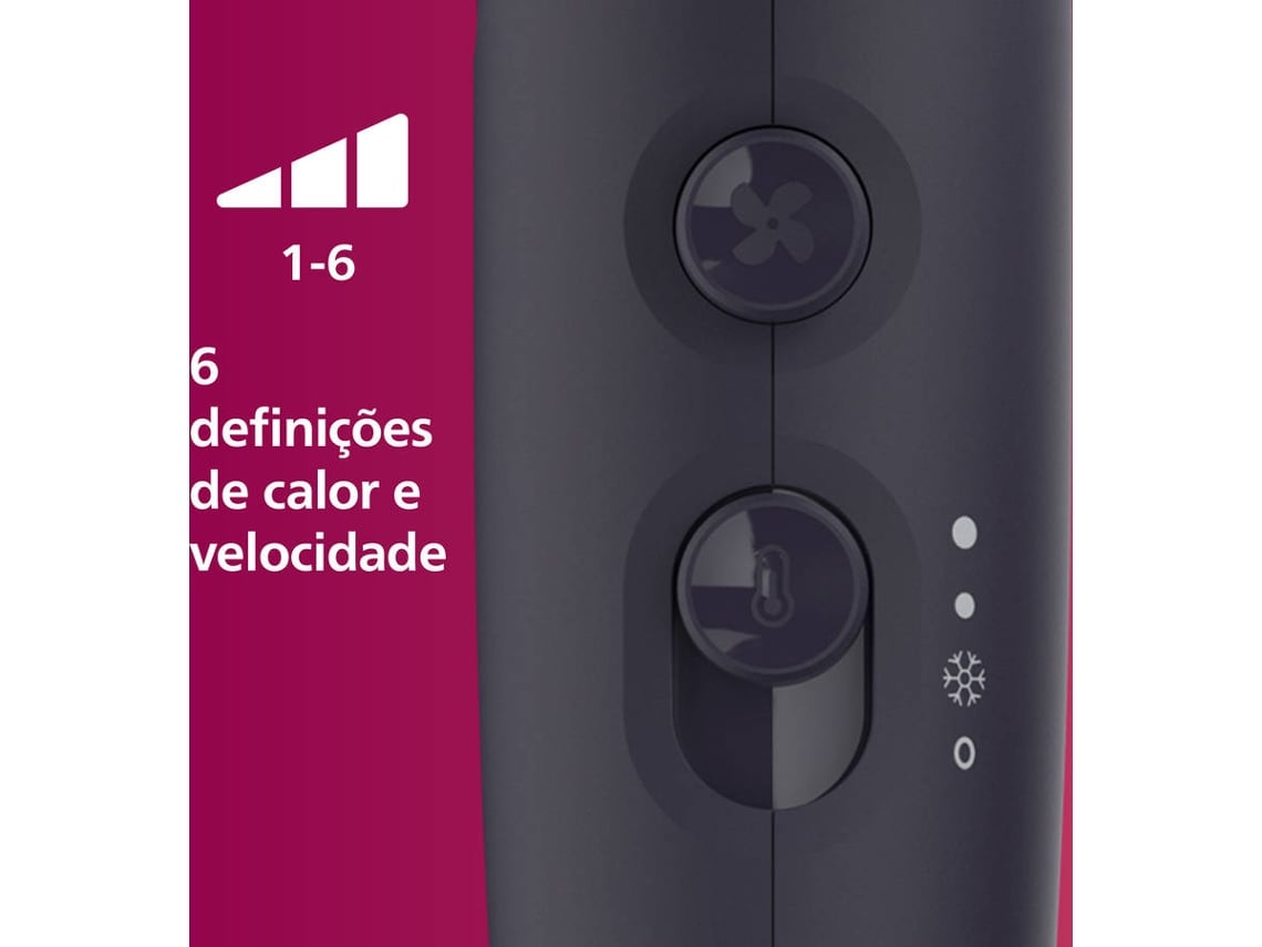 Secador Philips Série 3000 BHD360/ 2100W/ Iónico/ Azul/ 3 Acessórios - Imagem 4