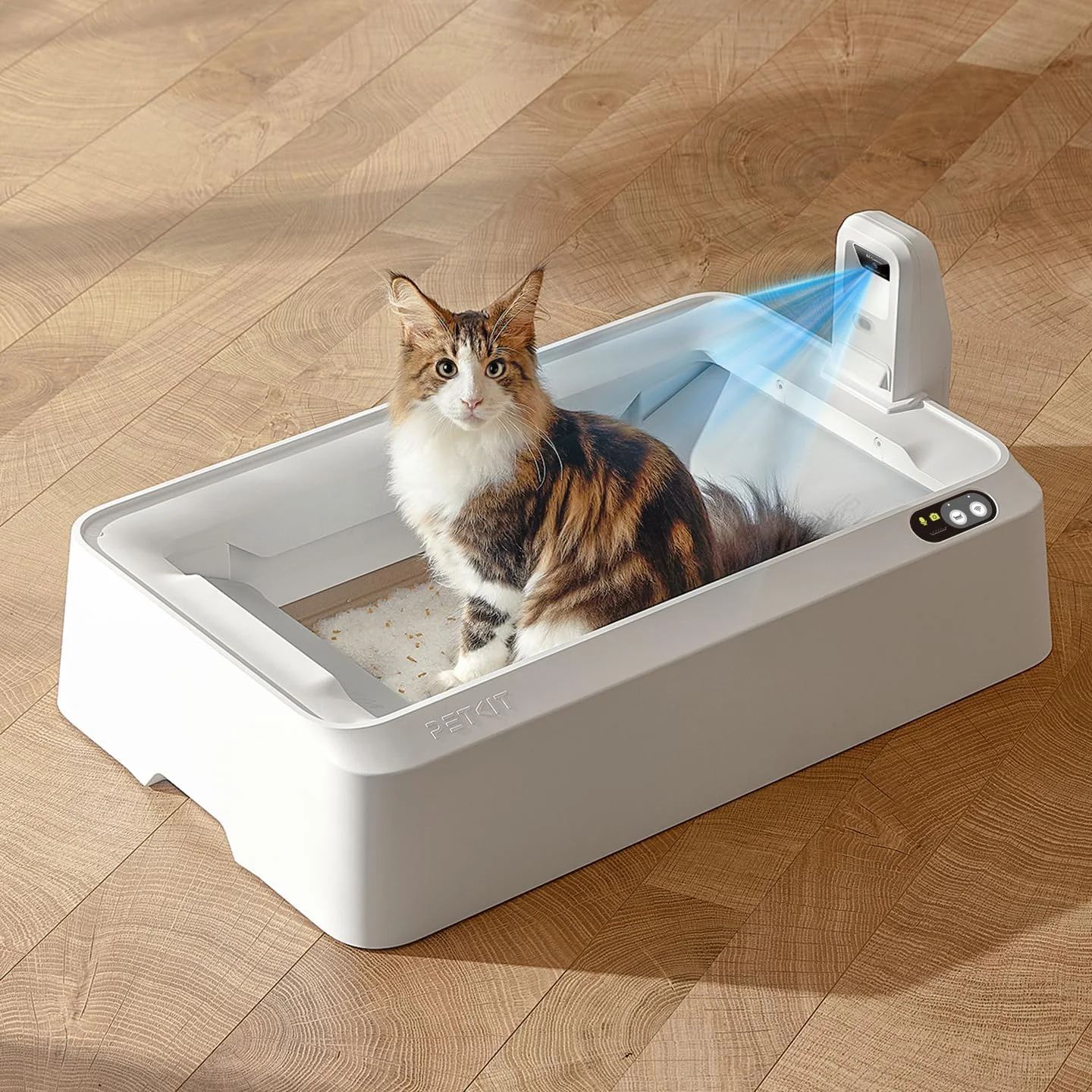 Caixa de Areia Automática PETKIT PuroBot Crystal Duo com Câmara IA Controlo APP Branco - Imagem 2