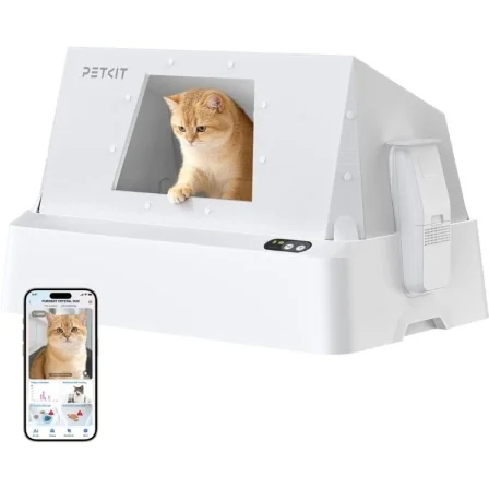 Areiro Automático PetKit PuroBot Crystal Duo com Câmara IA e Controlo via App Branco - Imagem 2
