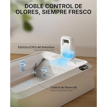 Areiro Automático PetKit PuroBot Crystal Duo com Câmara IA e Controlo via App Branco - Imagem 5