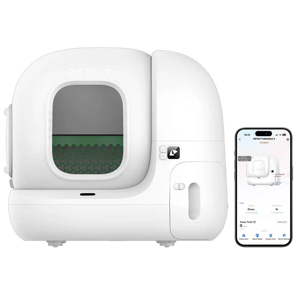 Caixa de Areia Autolimpável PETKIT PURA MAX 2 76L Controlo App xSecure Branco Mate