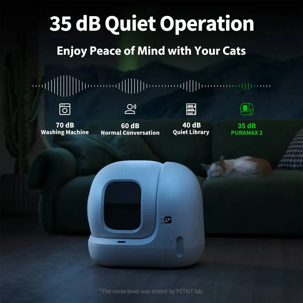 Caixa de Areia Autolimpável PETKIT PURA MAX 2 76L Controlo App xSecure Branco Mate - Imagem 6