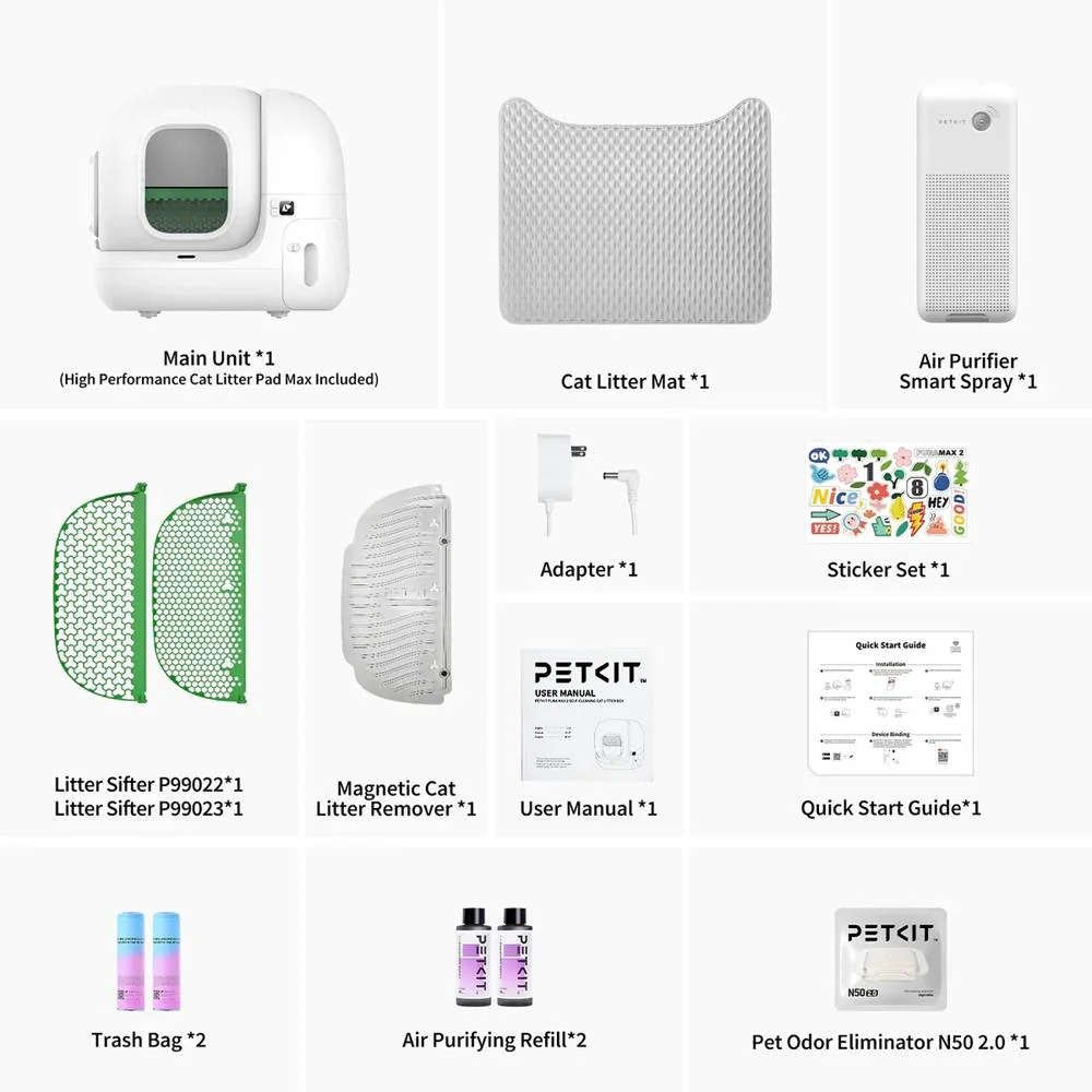 Caixa de Areia Autolimpável PETKIT PURA MAX 2 76L Controlo App xSecure Branco Mate - Imagem 10