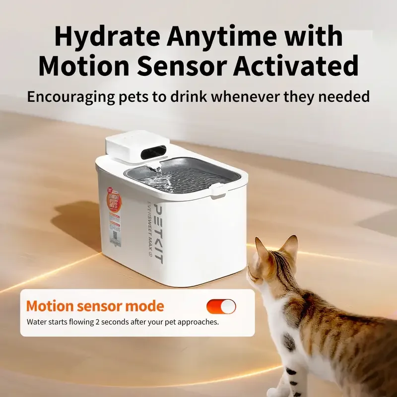 Fonte de Água Inteligente PETKIT EverSweet Max 2 UVC 3L Wireless Controlo por App Inox - Imagem 7