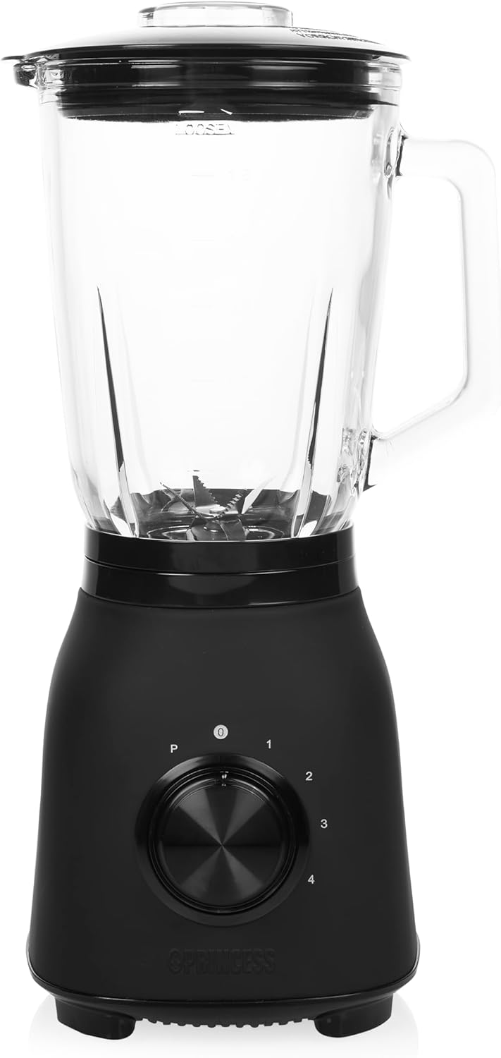 Batedeira de copo Princess Black Steel 212092/ 1000W/ 4 Velocidades/ Capacidade 1.5L