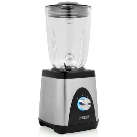 Liquidificador Princess 212097 1300W Jarro de Vidro 1.5L 2 Velocidades Aço Inoxidável Prateado