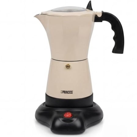 Cafeteira Italiana Elétrica Princess 249431 480W 6 Chávenas 0.3L Alumínio Bege