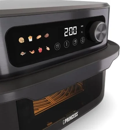 Fritadeira sem Óleo Princess MaxiCrisp 182480 Airfryer 10L 1700W Painel Digital 8 Programas Preto Mate - Imagem 3