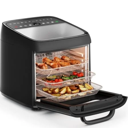 Forno Airfryer Princess 182494 1800W 12.6L 12 Programas Janelas de Visão e Função Desidratação Preto - Imagem 2