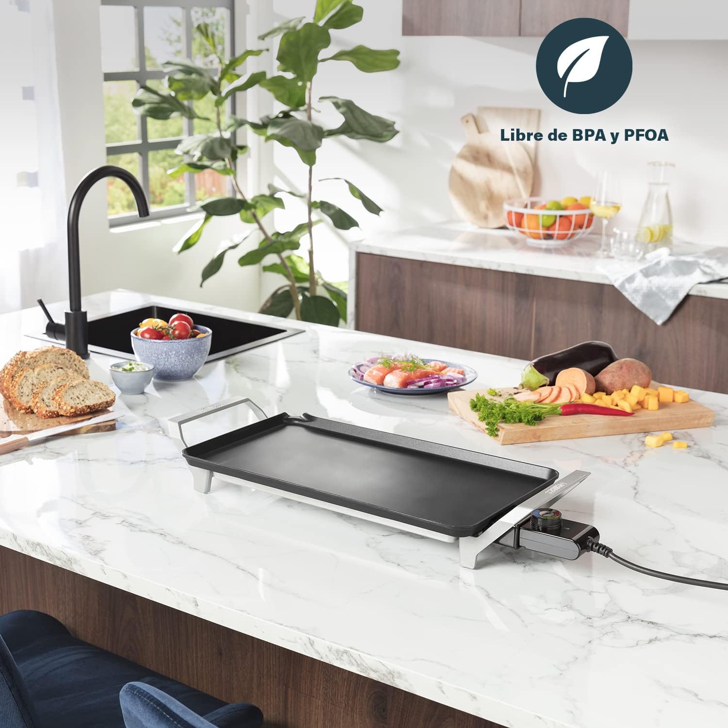 Placa de Grelhar Princess Table Chef Premium XL 103110/ 2500W/ Tamanho 460*260mm - Imagem 5