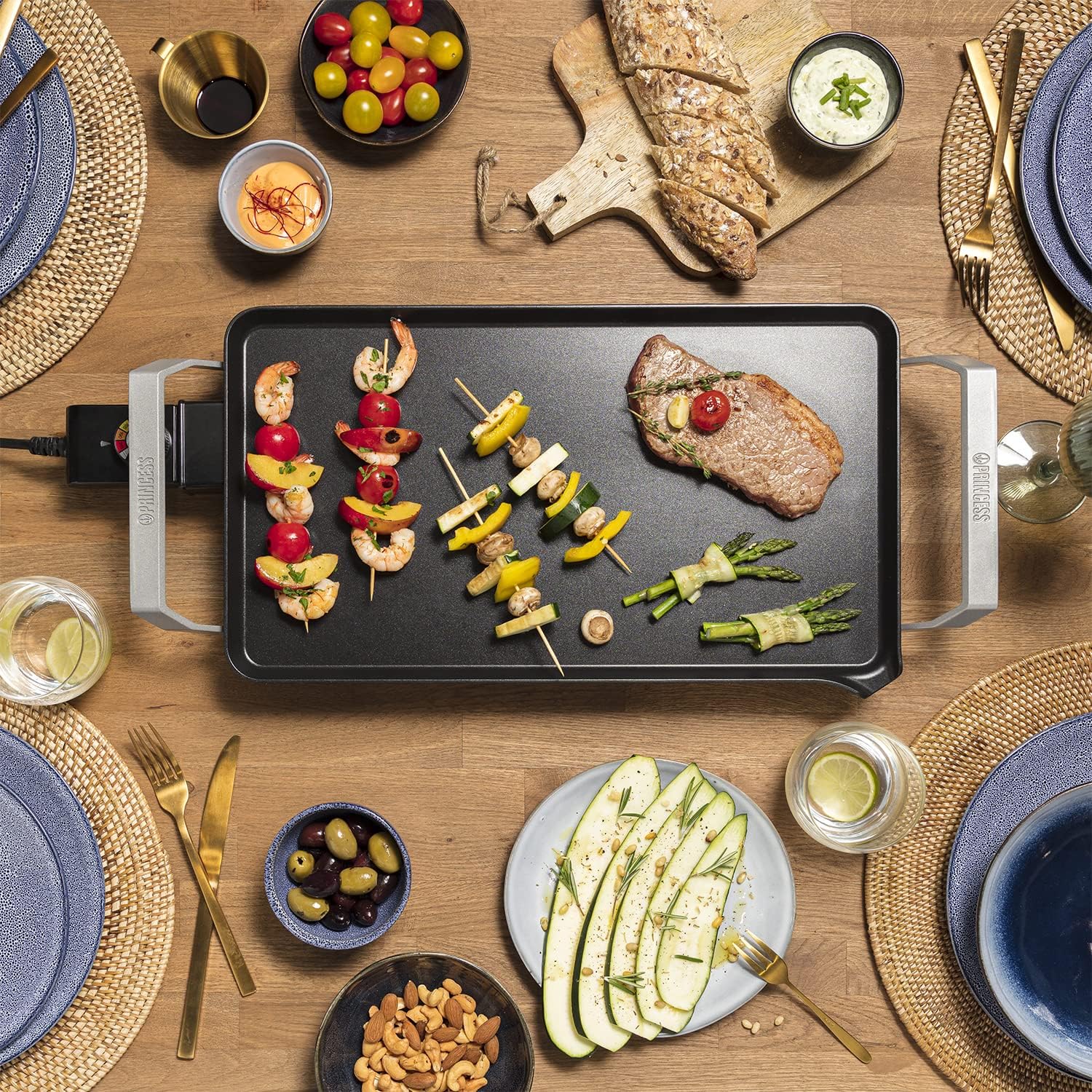 Placa de Grelhar Princess Table Chef Premium XL 103110/ 2500W/ Tamanho 460*260mm - Imagem 2