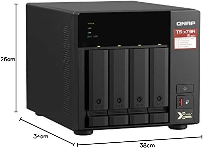 NAS QNAP TS-473A-8G/ 4 Baias 3.5"- 2.5"/ 8GB DDR4/ Formato Torre - Imagem 7