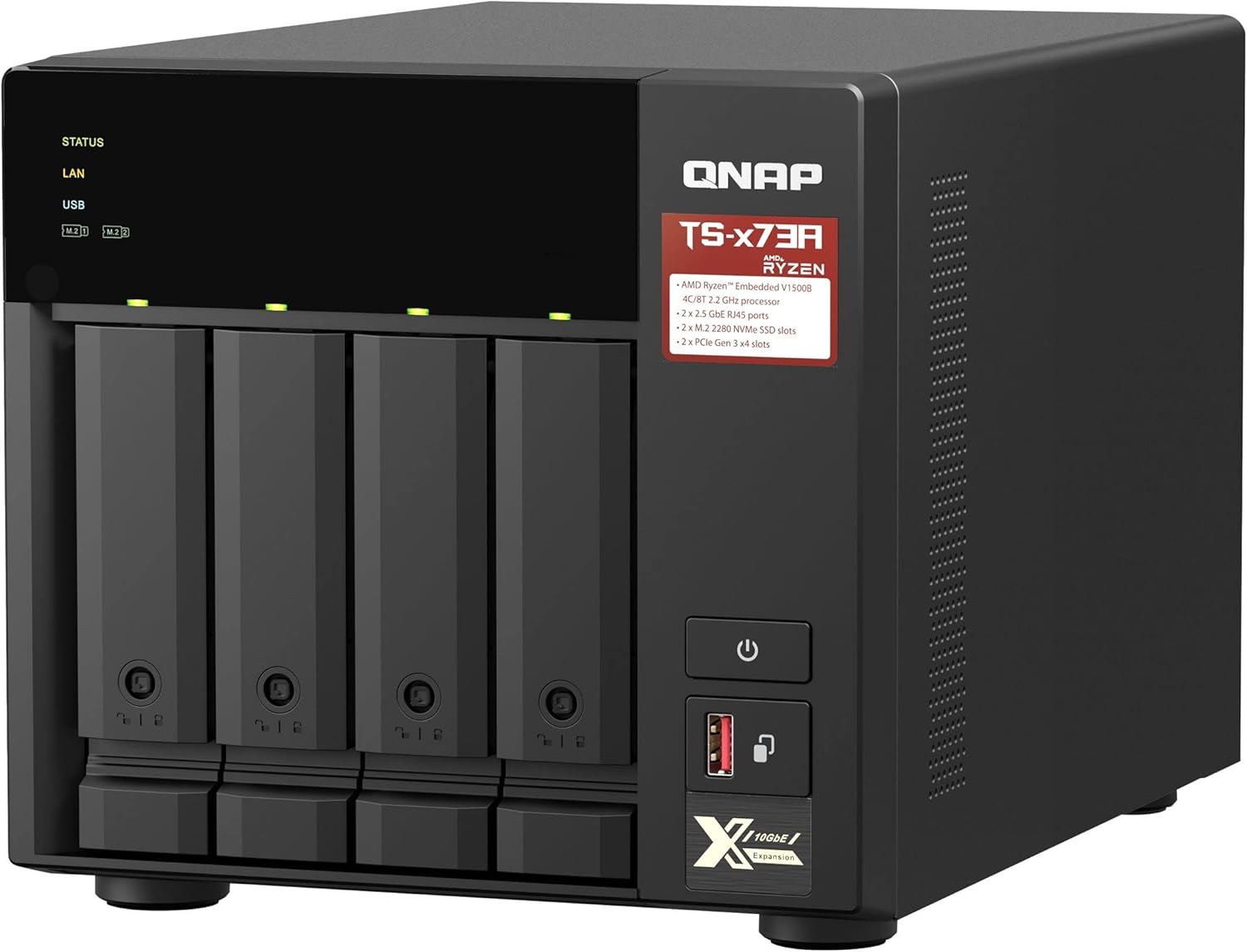 NAS QNAP TS-473A-8G/ 4 Baias 3.5"- 2.5"/ 8GB DDR4/ Formato Torre - Imagem 5
