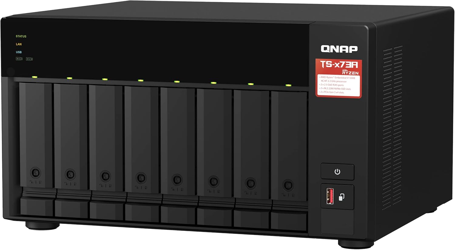 NAS QNAP TS-873A/ 8 Baias 3.5"- 2.5"/ 8GB DDR4/ Formato Torre - Imagem 5