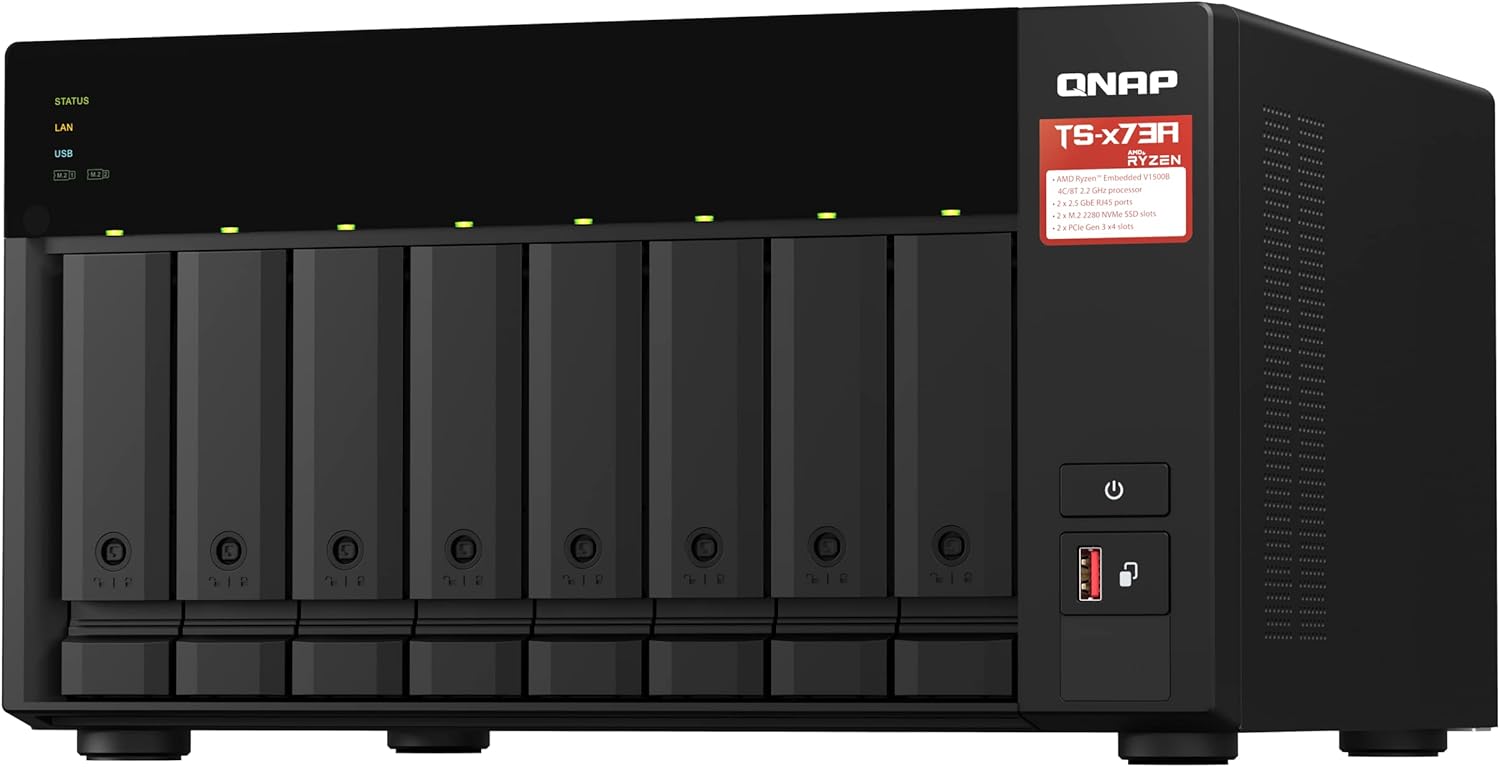 NAS QNAP TS-873A/ 8 Baias 3.5"- 2.5"/ 8GB DDR4/ Formato Torre - Imagem 6