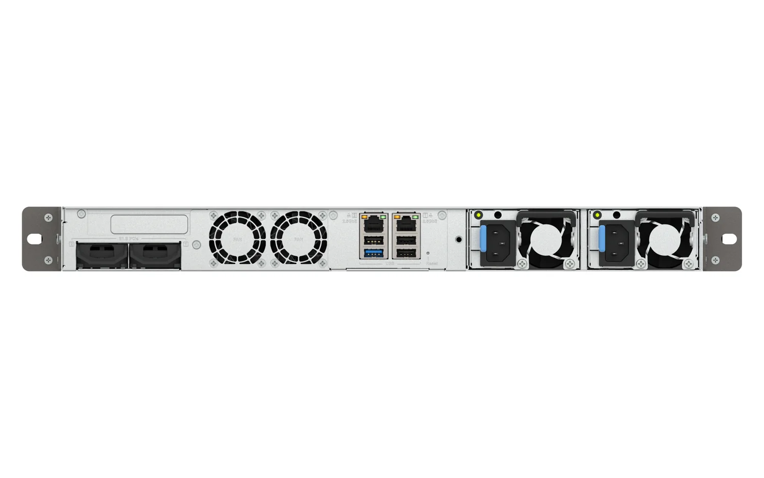 NAS QNAP TS-H665U-RP-8G Intel Quad-Core 8GB RAM 6 Baías (4x 3.5" + 2x E1.S) Rack 1U 2.5GbE Redundante - Imagem 2