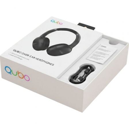 Auscultadores Sem Fios Qubo HD-400/ com Microfone/ Bluetooth/ Pretos - Imagem 2