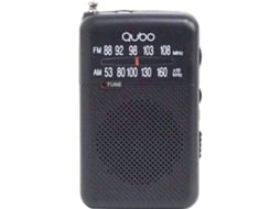 Rádio Portátil Qubo R-S1/ com Cabo/ a Pilhas/ Preto - Imagem 2