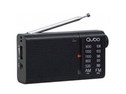 Rádio Portátil Qubo RS-2/ com Cabo/ a Pilhas/ Preto - Imagem 2