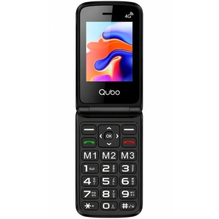 Telemóvel QUBO X-247RDC 4G para Seniores Dual Screen 2.4" SOS Base de Carregamento Vermelho - Imagem 2