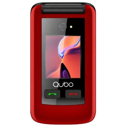 Telemóvel QUBO X-247RDC 4G para Seniores Dual Screen 2.4" SOS Base de Carregamento Vermelho - Imagem 3