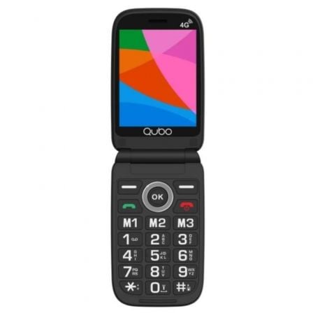 Telemóvel Qubo X-340 4G para Pessoas Idosas/ Preto