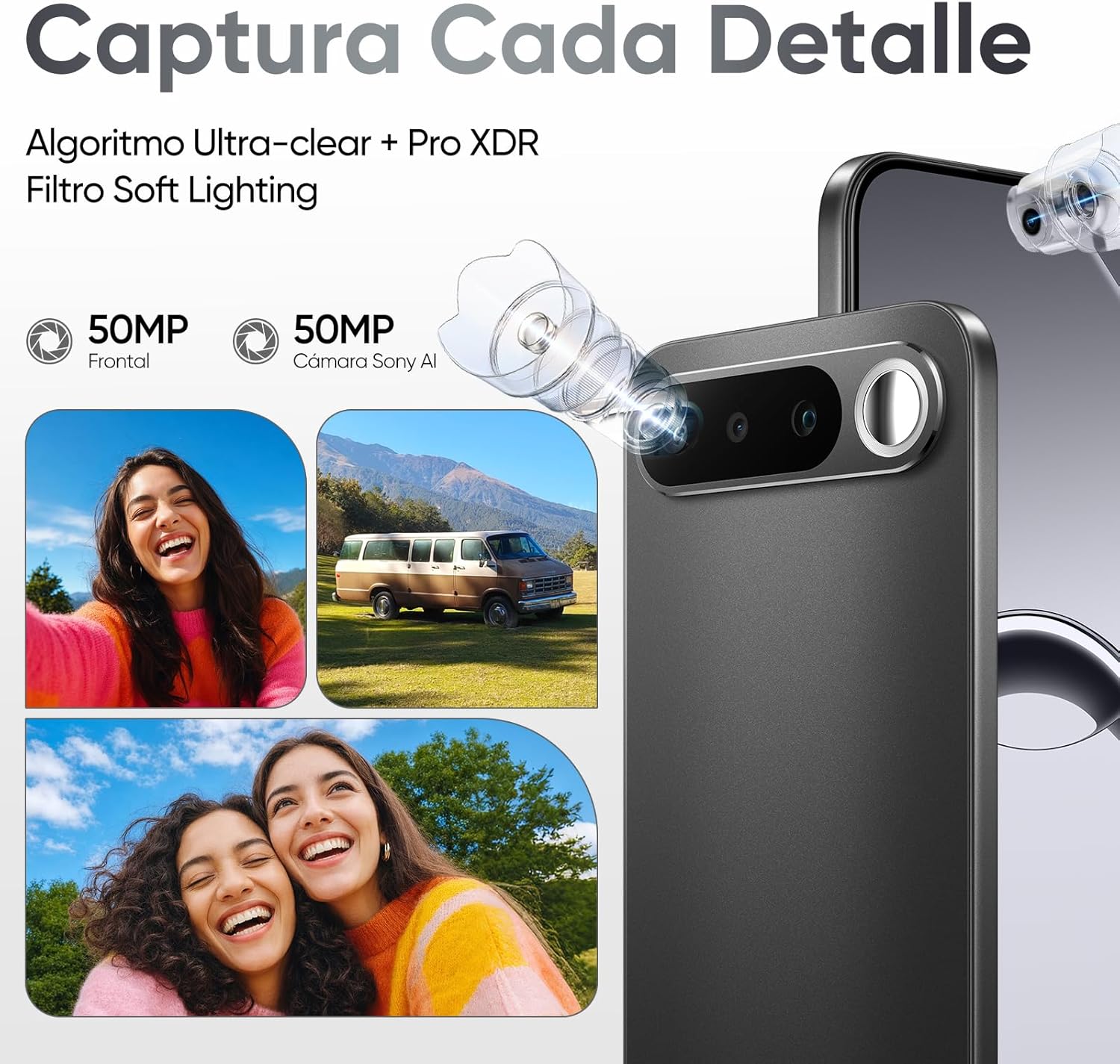 Smartphone Realme 16 5G 6.57" 8GB 256GB Câmara 50MP Bateria 7000mAh Preto - Imagem 2