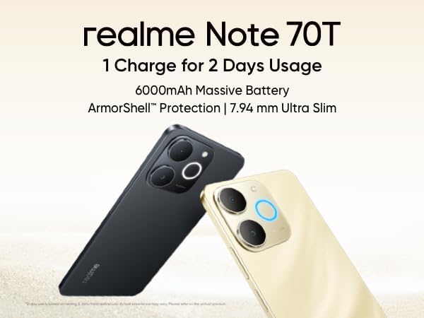 Smartphone Realme Note 70T 4GB/ 128GB/ 6.74"/ Dourado Praia - Imagem 5