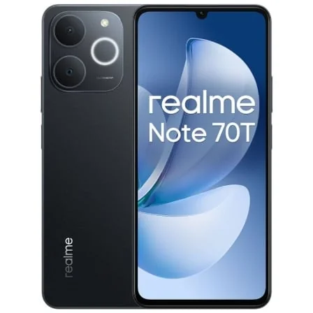 Smartphone Realme Note 70T 6.74" 90Hz 4GB RAM 64GB 6000mAh Preto Obsidiana