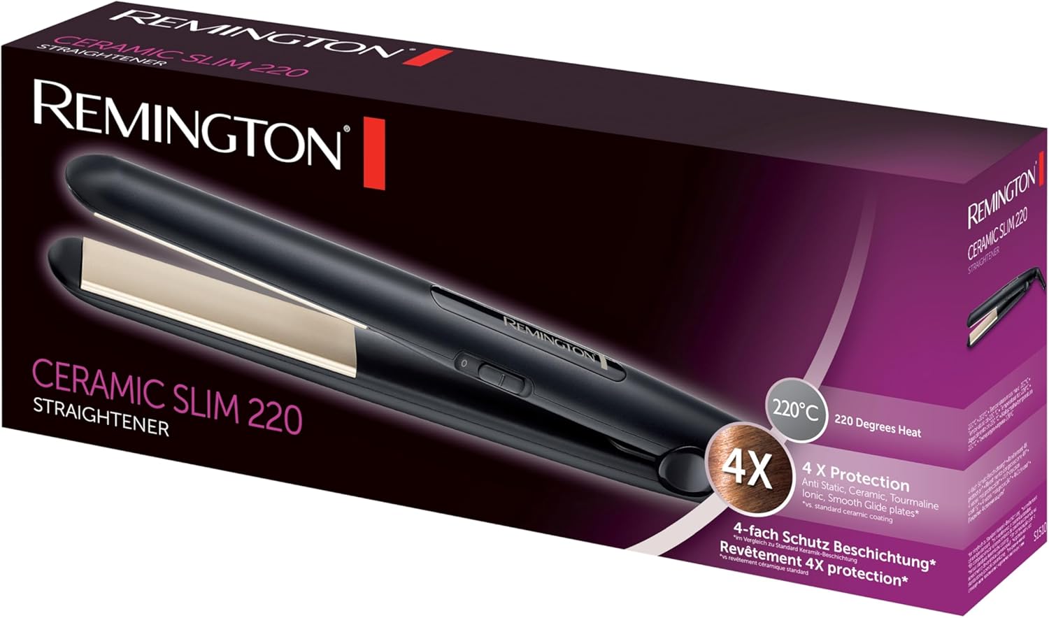 Alisador de Cabelo Remington Ceramic Slim 220 S1510/ Preto - Imagem 7