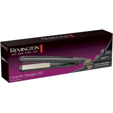 Alisador de Cabelo Remington Ceramic Straight 215 Placas de Cerâmica 110mm 215°C Preto - Imagem 3