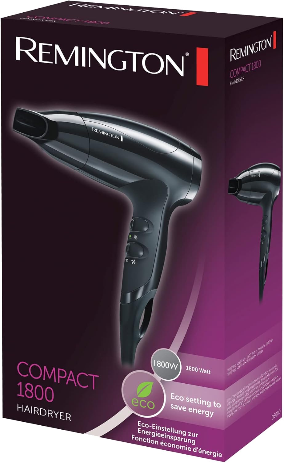 Secador Remington Compact 1800/ 1800W/ Preto - Imagem 6