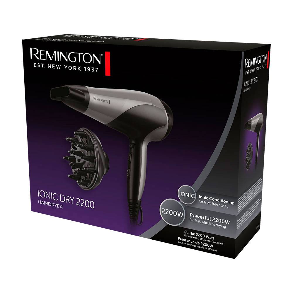 Secador Remington Ionic Dry 2200/ 2200W/ Iónico/ Preto e Cinzento - Imagem 5