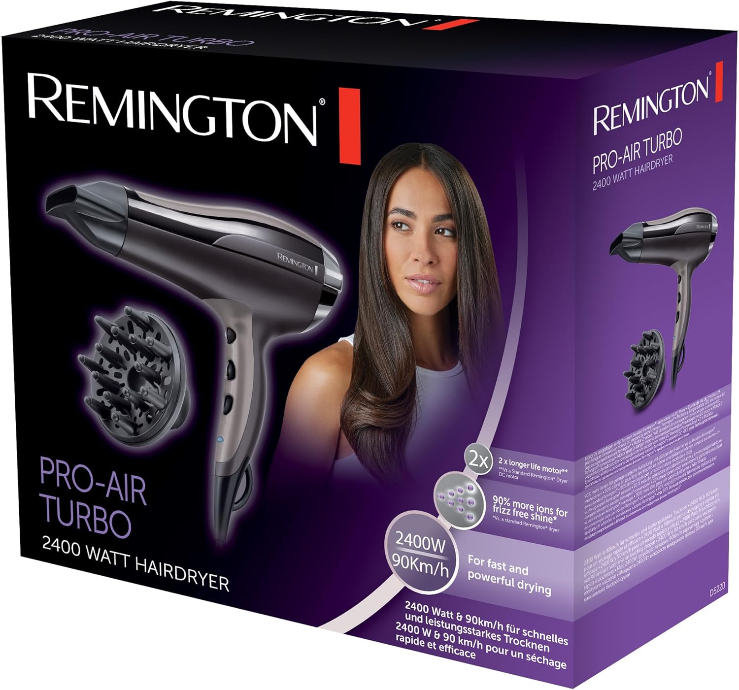 Secador Remington Pro-Air Turbo/ 2400W/ Preto - Imagem 5