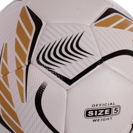 Bola de Futebol Rox Sport R-Command Tamanho 5 PU 32 Painéis Branco e Dourado - Imagem 2