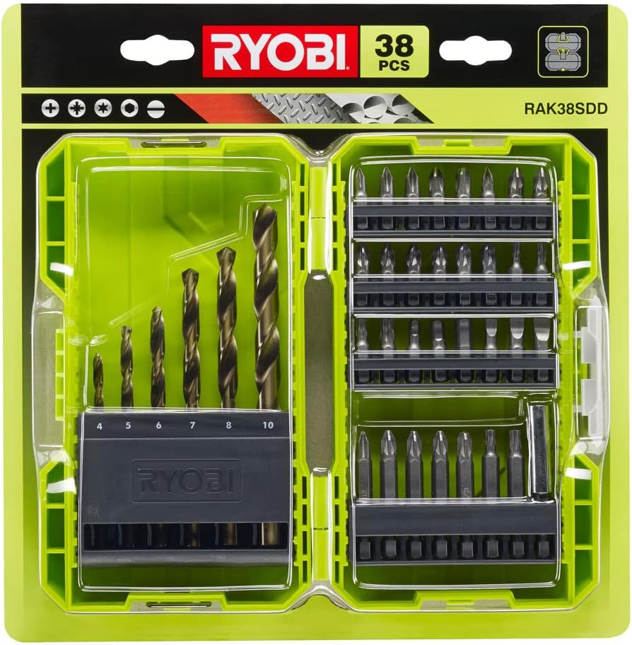Estojo de 38 Pontas para Perfuração e Aparafusar Ryobi RAK38SDD - Imagem 2