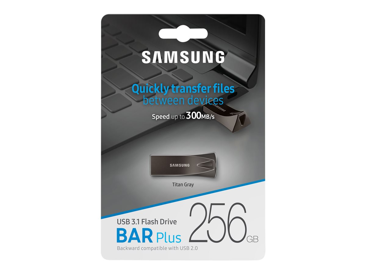 Pendrive 256GB Samsung BAR Plus Titan Gray USB 3.1