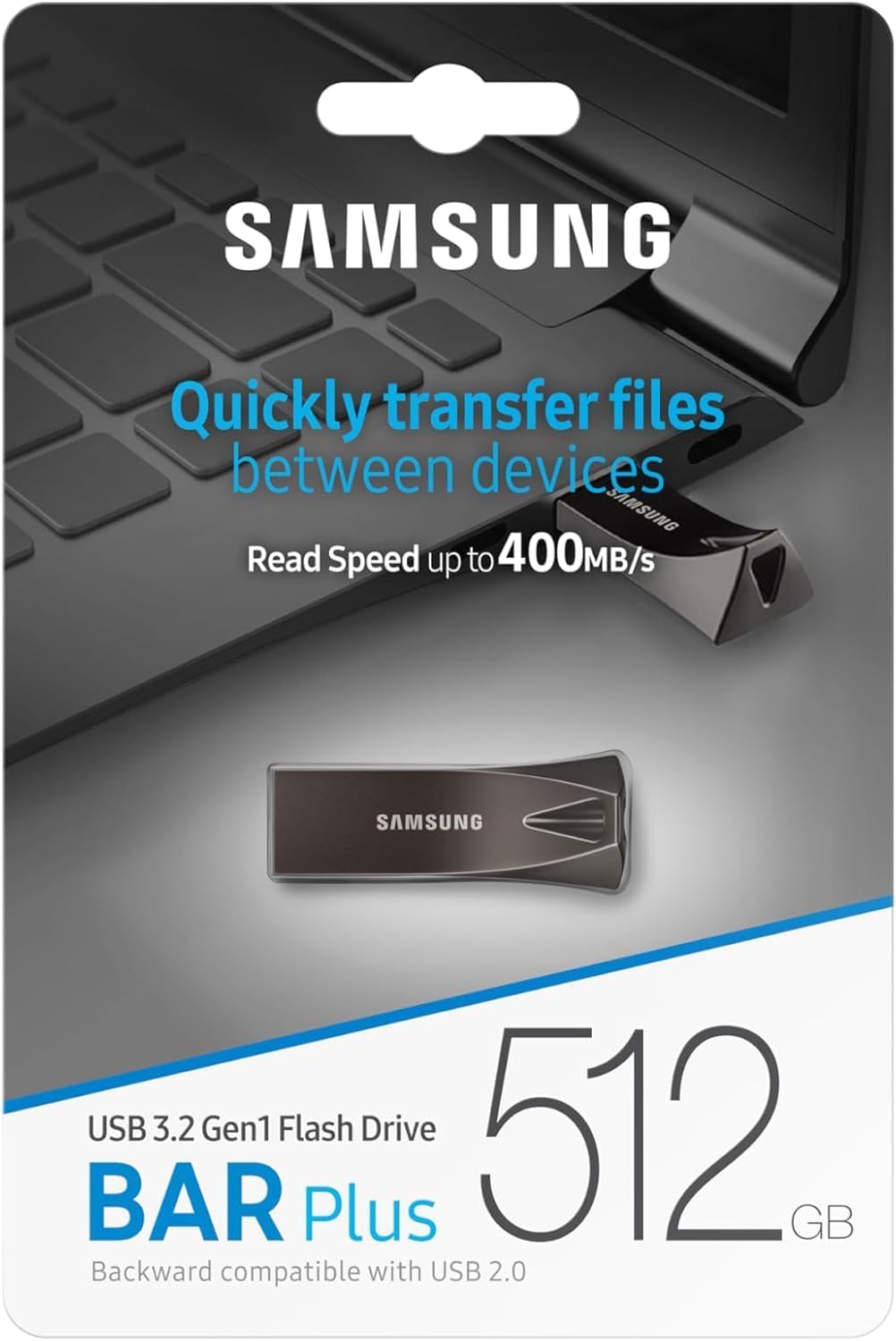 Pen Drive 512GB Samsung Bar Plus Titan Gray USB 3.1 - Imagem 6